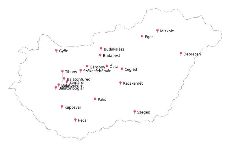 Map of my races in Hungary.